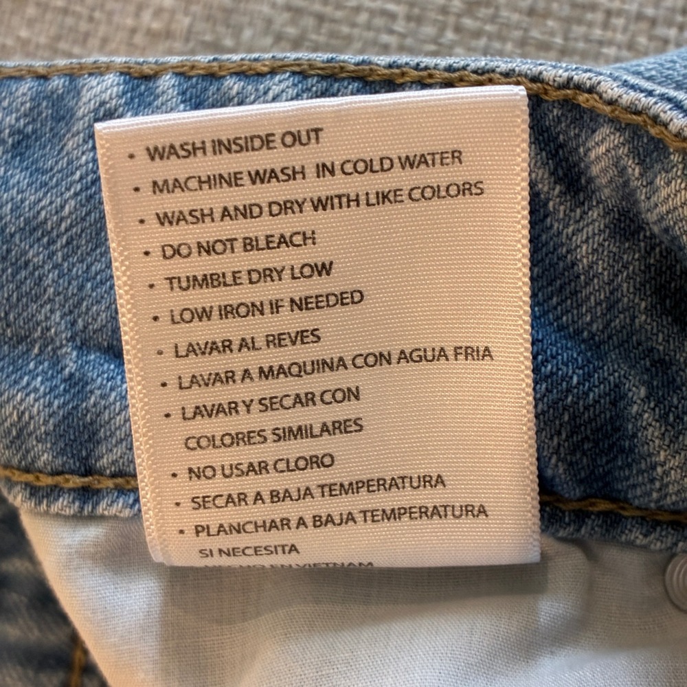 KanCan Distressed Denim Shorts Women 5/26 Blue High Rise Frayed Raw Hem KC8560NL - Picture 5 of 10